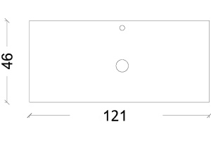 Столешница под раковину Armadi Art Vallessi 120 черный - 2
