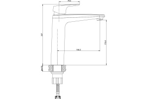 Смеситель для раковины Aquanet Magic AF410-11C - 3