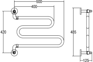 Полотенцесушитель водяной Margaroli Vento 406 золото - 3