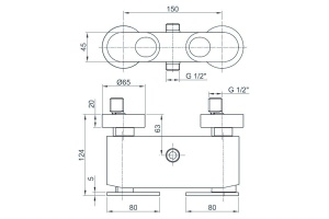 Смеситель Cezares Butterfly DM 04 для душа - 2