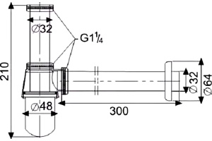 Сифон для раковины SantiLine SL-113 - 2