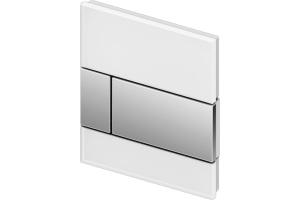 Кнопка смыва TECE Square Urinal 9242802 белое стекло, кнопка хром - 2