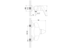 Смеситель для душа Lemark Poseidon хром (LM4233C) - 2