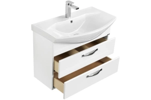 Тумба под раковину подвесная Aquaton Ария М 80 белый - 3