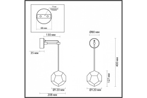 Настенный светильник Odeon Light Hightech Bingo 4305/7WL - 2