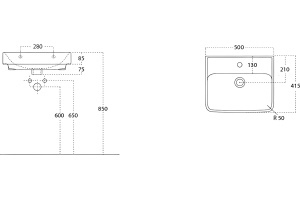 Раковина STWORKI 50 19050-KL - 3