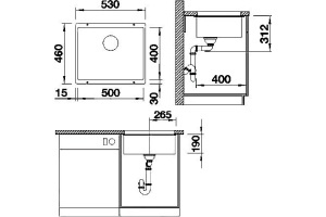 Мойка из гранита Blanco Subline коричневый (523441) - 2