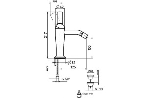 Смеситель Webert Opera OA840102980 розовое золото, для биде - 2