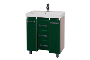 Джулия QVATRO - 90 Тумба с 3 ящ. конус зеленый