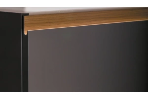 Тумба под раковину Armadi Art Capolda 85 черный - светлое дерево  - 2