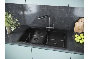 Мойка кухонная Paulmark Helfer 78 темный хром - 3