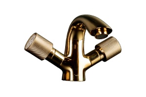 Смеситель для раковины Boheme Royal Cristal золото