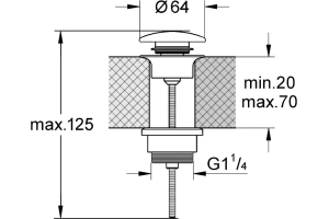 Донный клапан Kerasan Nolita черный матовый (923331) - 3