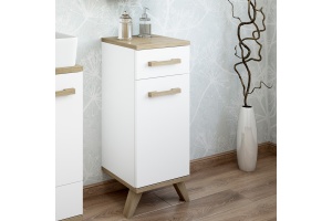 Тумба Sanflor Ингрид 30 швейцарский вяз, белая