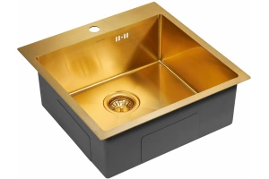 Мойка кухонная Paulmark Kroner 51 брашированное золото - 2