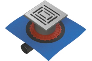 Душевой трап Berges Wasserhaus Zentrum Uno 10x10 см 090371