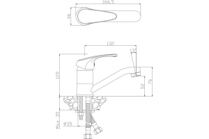 Смеситель Olive'S Avila 02110AV для раковины - 2