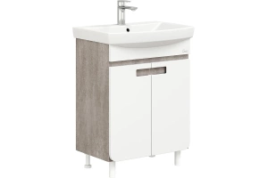 Тумба под раковину Onika Харпер 60 белый/мешковина (106143)