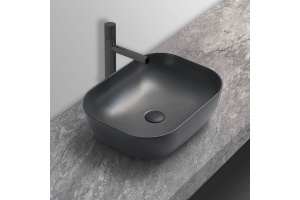 Накладная раковина Vincea 50х40 серая матовая - 2