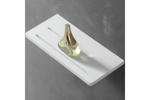 Полка для ванной комнаты Abber Stein белая матовая