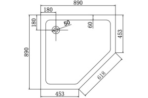 Поддон для душа Agger A03 090TCR/T 90х90 - 3