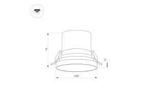 Встраиваемый светодиодный светильник Arlight MS-Volcano-Built-R82-10W Day4000 035444 - 3