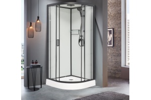 Душевая кабина Frank F410 Black низкий поддон