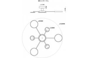 Потолочная люстра MyFar Nora MR1170-7CL - 3