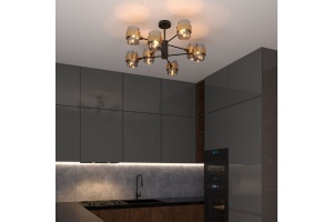 Люстра на штанге Eurosvet Arcada 70127/8 черный/дымчатый - 3