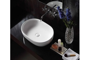 Раковина накладная Ceramalux N белый (9026А) - 3