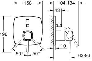 Смеситель Grohe Grandera 24068000 для ванны с душем - 2