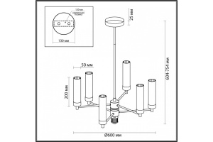 Подвесная люстра Lumion Classi Kamilla 5274/6C - 3
