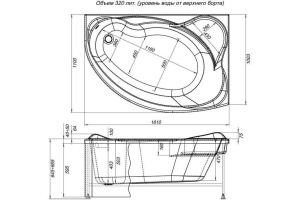 Акриловая ванна Aquanet Jamaica 160x100 R - 3