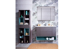 Полка Бриклаер Кристалл 100 под тумбу, муссон - 2