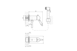 Гигиенический душ Rav-Slezak Labe со смесителем черный матовый - хром - 2