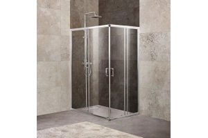 Душевая стенка BelBagno Unique 80х190 профиль хром стекло прозрачное - 2