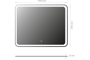 Зеркало Onika Магна 100 с подсветкой (210018) - 3