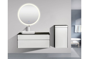 Шкаф-пенал подвесной Black&White Universell 50х88 белый матовый - 3