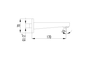 Наполнитель для ванны Lemark LM4381C встраиваемый, 170 мм, для LM4322C, хром - 2