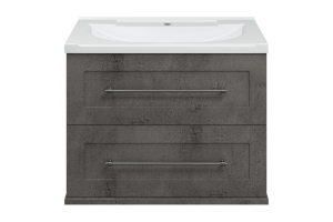 Тумба с раковиной Misty Марта 70 темно-серая матовая