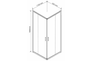 Душевой уголок Vincea Garda 110х80 хром стекло рифленое - 2