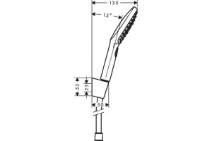 Душевой набор (гарнитур) с держателем и шлангом 125 см Hansgrohe Crometta 120 3jet Porter 26700000, хром - 2