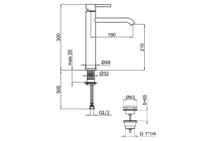 Смеситель для раковины Webert Elio хром (EL830402015) - 3