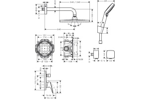 Душевой комплект Hansgrohe Crometta E 27957000 - 3