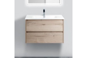 Тумба с раковиной BelBagno Kraft 80 rovere galifax bianco