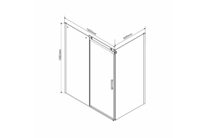 Душевой уголок Vincea Como 150х80 хром стекло прозрачное - 2
