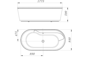 Акриловая ванна BelBagno BB14-K - 3