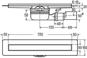 Душевой лоток Viega Advantix Visign 753214 80 см - 2