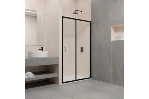 Душевая дверь RGW Passage PA-14B 140х195 профиль черный стекло прозрачное - 2