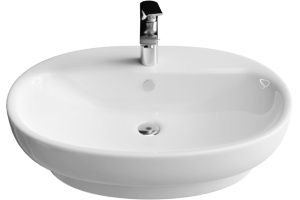Раковина DIWO Самара 0116 , накладная чаша на столешницу, фаянсовая, 60 см, овальная, белая